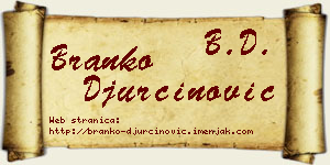 Branko Đurčinović vizit kartica